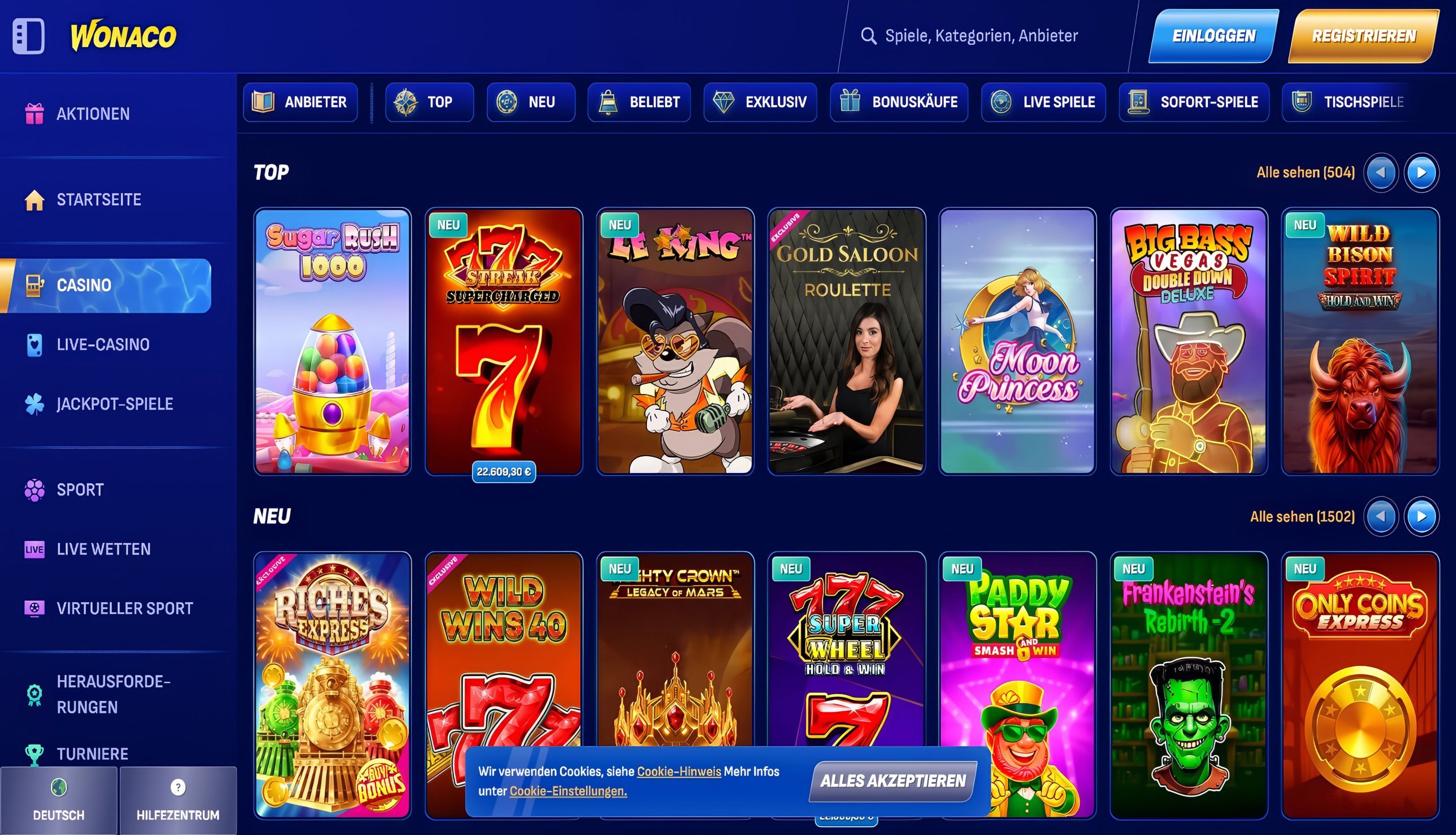 Wonaco desktop screenshot 2